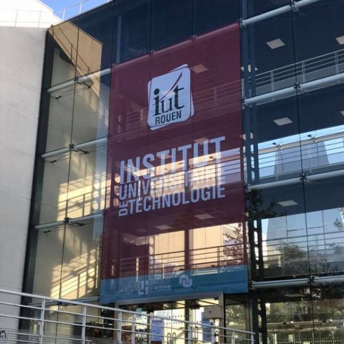 Pose microperforés sur verrière IUT de Rouen