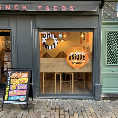 Vitrine droite O Tacos à Rouen