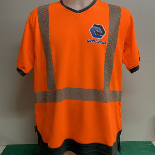 Marquage transfert numérique quadri sur TS de chantier