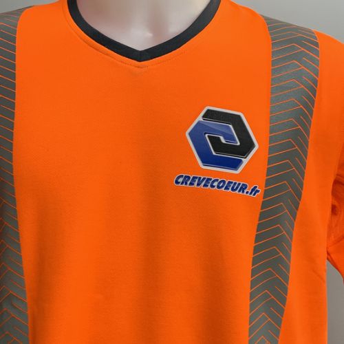 Marquage transfert numérique quadri sur TS de chantier