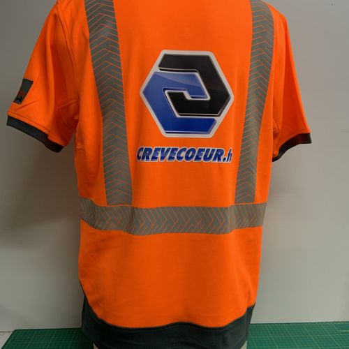 Marquage transfert numérique quadri sur TS de chantier