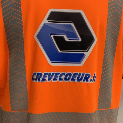 Marquage transfert numérique quadri sur TS de chantier