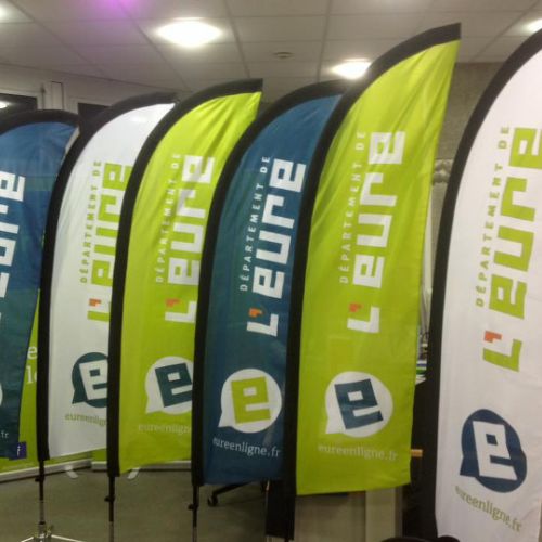 Voiles publicitaires pour le département de l'Eure