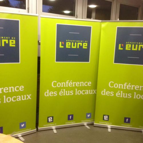 Dérouleurs publicitaires pour le département de l'Eure 2m x 1m20